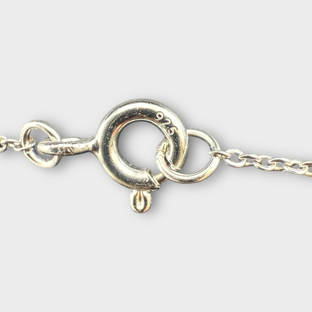 Sterling Silver Mossonaite "U" Pendant Necklace - Picture 5 of 5